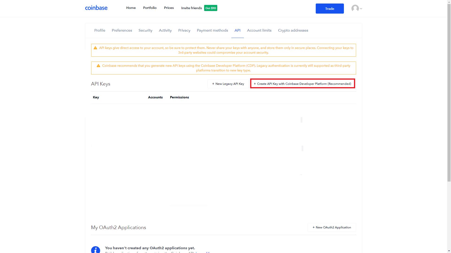 apis list create new api