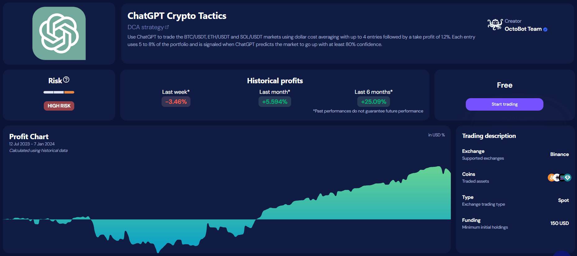 OctoBot cloud strategy