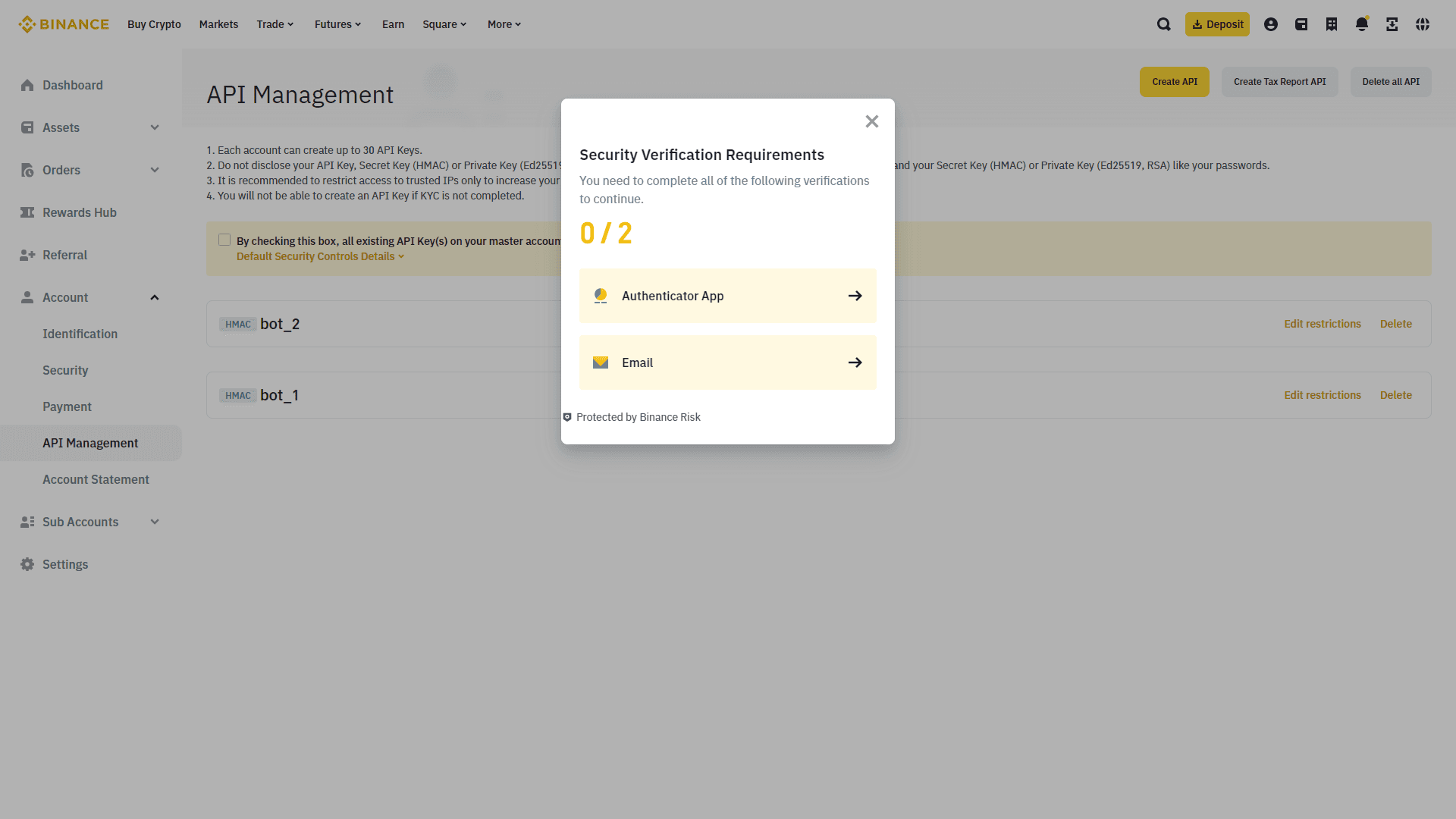 create api security verification