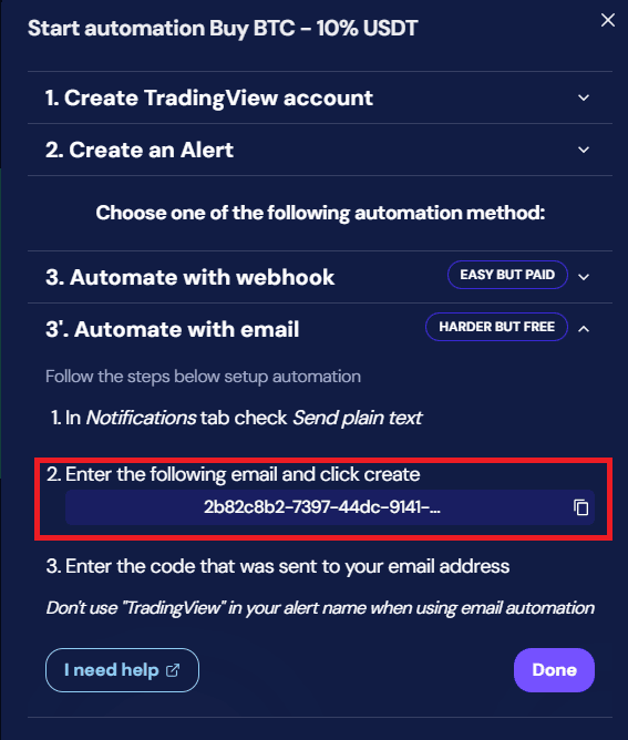 octobot automation email address