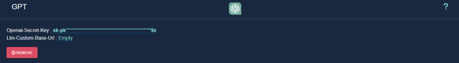 octobot chatgpt configuration openai key and custom base url
