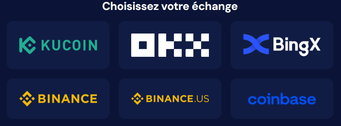 octobot creer tradingview bot selectionner exchange