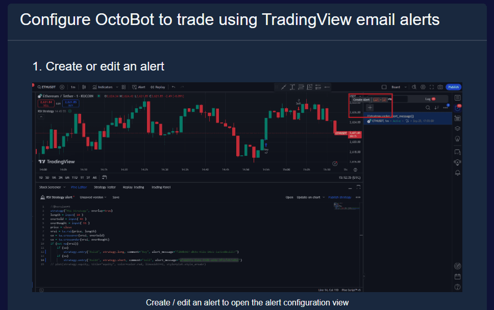 octobot open source ajout d'une alerte tradingview