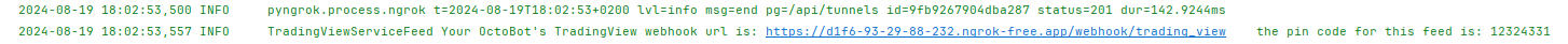 octobot open source ngrok webhook log