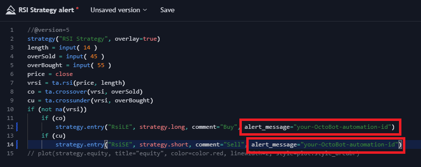 tradingview adding alert message