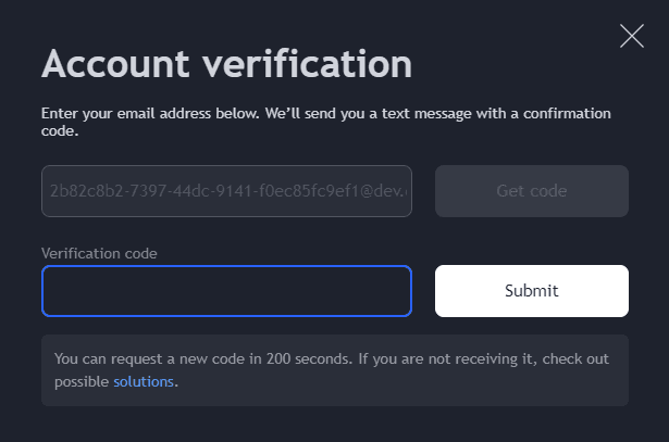 tradingview alert email form confirm code