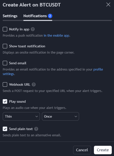 tradingview alert notification form