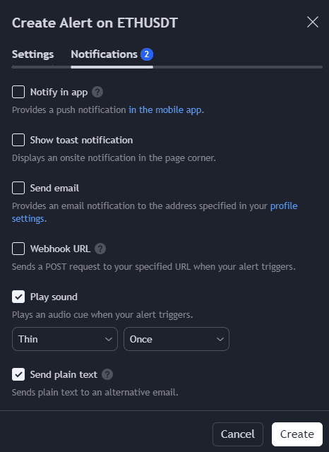 tradingview notification configuration