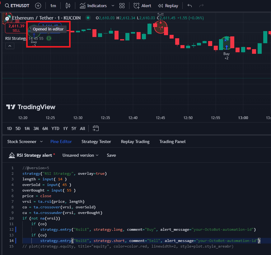 tradingview open strategy code