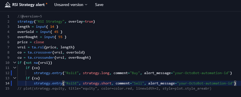 tradingview simple rsi strategy