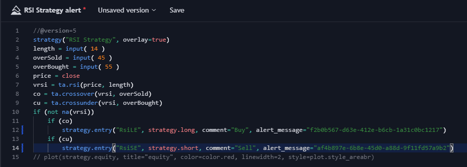tradingview strategy example with automation ids