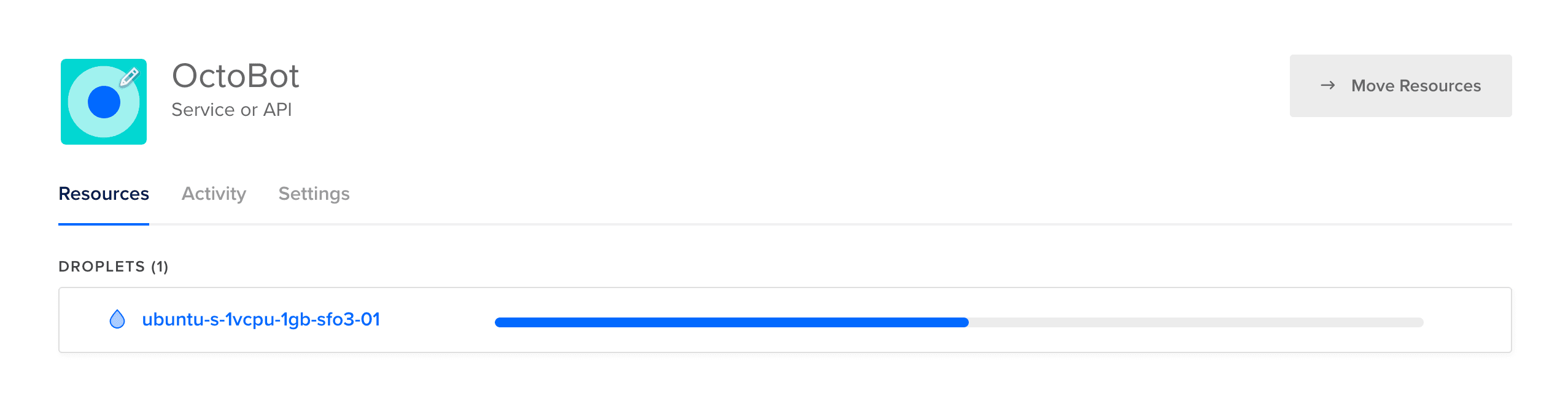 Attente du démarrage du Droplet de DigitalOcean